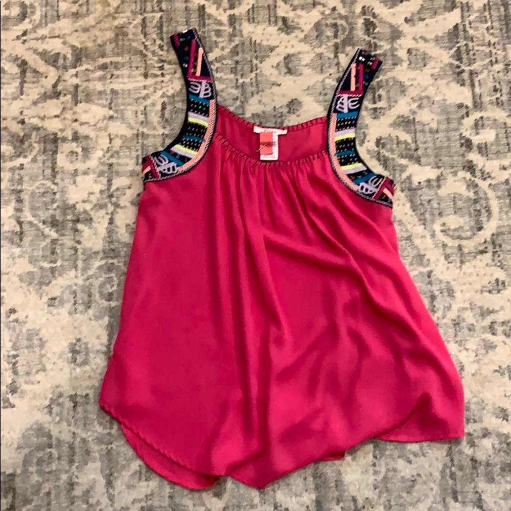 Esley pink blouse with strap detailing